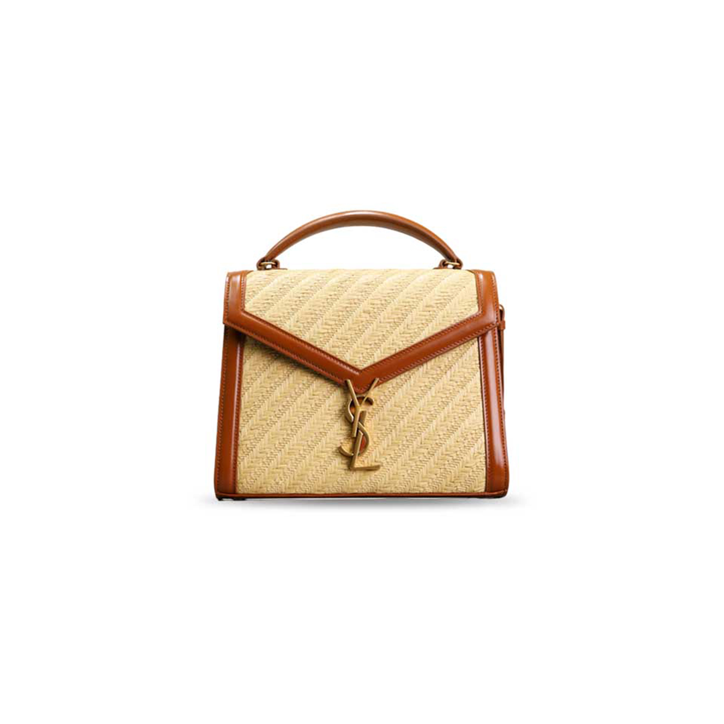 YSL CASSANDRA MONOGRAM MEDIUM RAFFIA BAG 578000 (24.5*20*11.5cm)